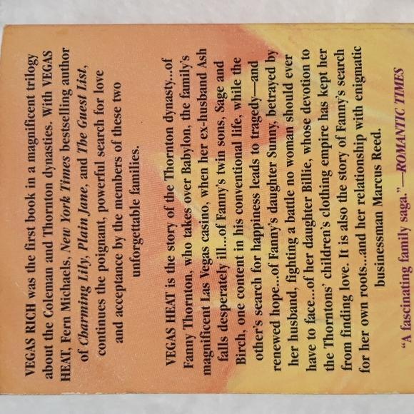 2 Fern Michaels paperback books,  Vegas Heat & Vegas Sunrise - Picture 2 of 6